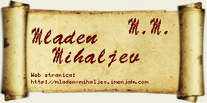Mladen Mihaljev vizit kartica